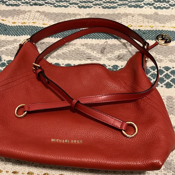 Michael Kors red leather shoulder bag. Aria model terracotta - Picture 5 of 5